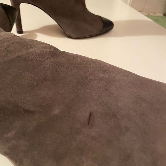 Ann Taylor Gray Suede/leather mid calf Boot - Picture 5 of 5